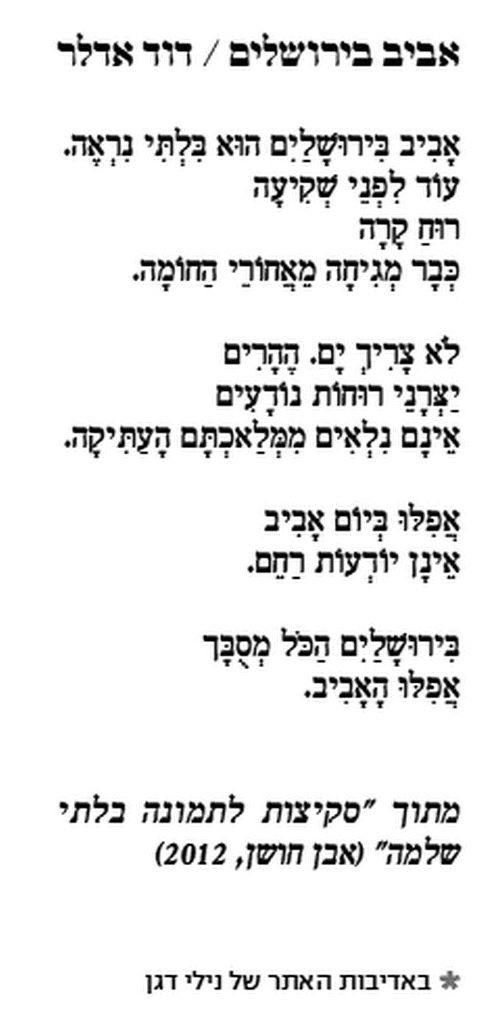 david adler israeltoday